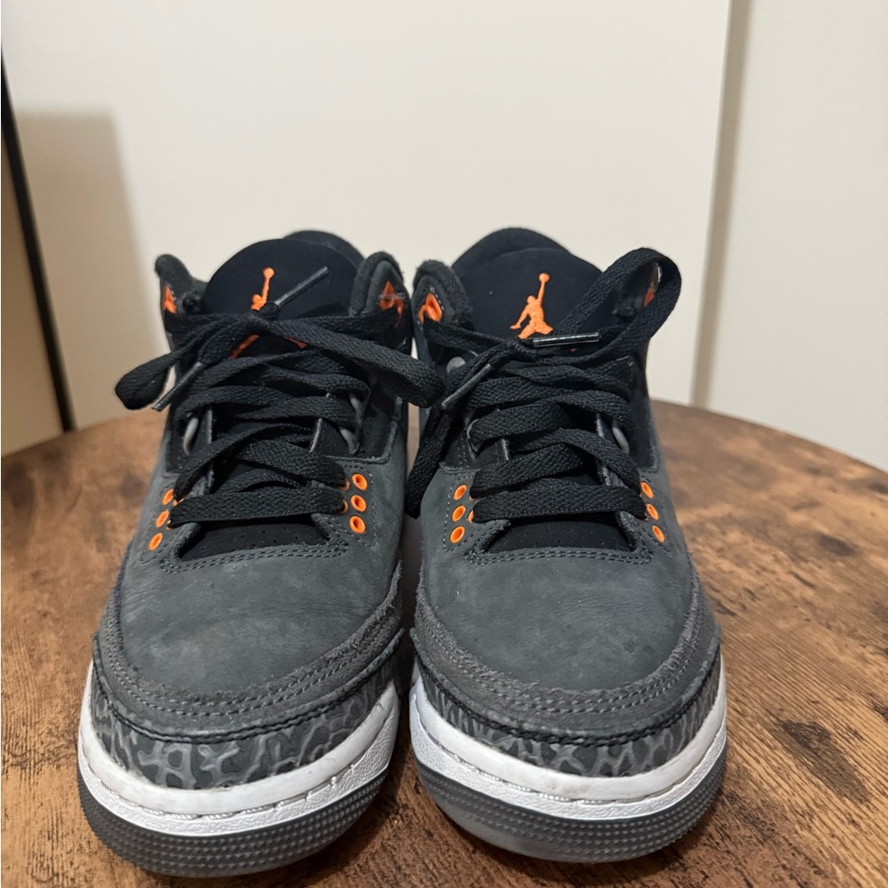 Nike Gray and Black Sneakers with Orange Highlights